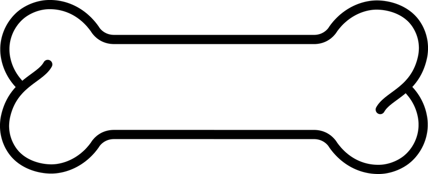 dog bone doodle cartoon